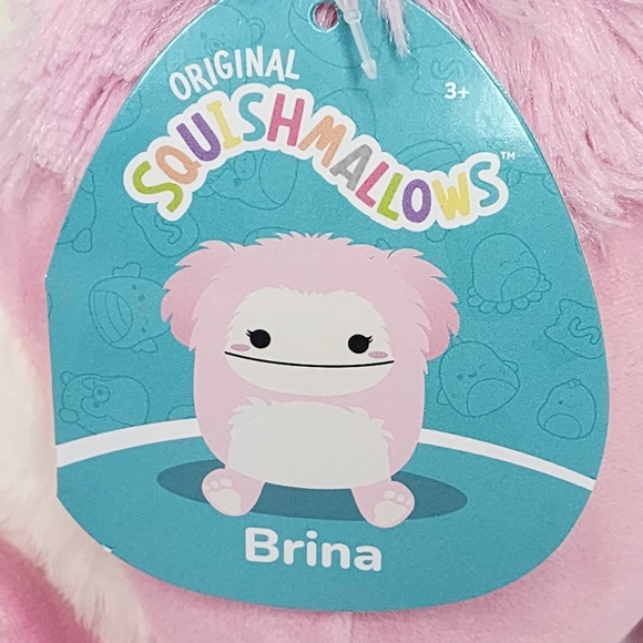 BRINA 🐾 Pink Bigfoot Original Squishmallow by Kelly Toy ☆》NWT《☆ - Picture 3 of 8